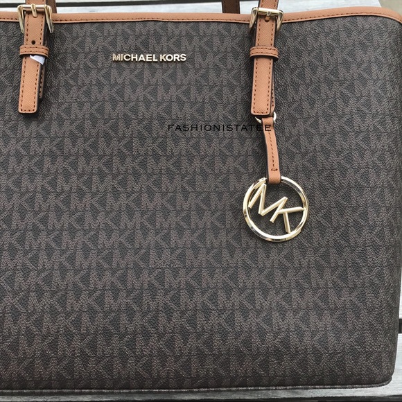 Michael Kors Medium Jet set travel brown tote - Picture 4 of 8